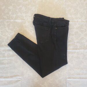 Buffalo David Britton Womens Black Jeans Rip & Repair Holes Mid Rise Skinny 8/29